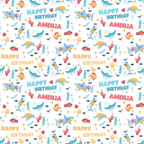 Marine Life Personalised Birthday Wrapping Paper