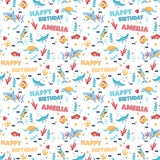Marine Life Personalised Birthday Wrapping Paper