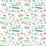 Marine Life Personalised Christmas Wrapping Paper
