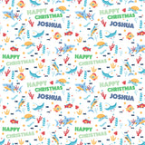Marine Life Personalised Christmas Wrapping Paper