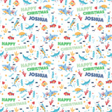 Marine Life Personalised Christmas Wrapping Paper