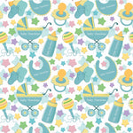 New Baby Blue Personalised Wrapping Paper