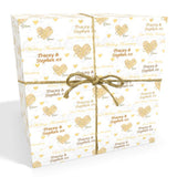 30 Years Pearl Wedding Anniversary Personalised Wrapping Paper