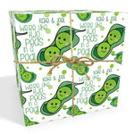 Peas In A Pod Valentines Anniversary Personalised Wrapping Paper