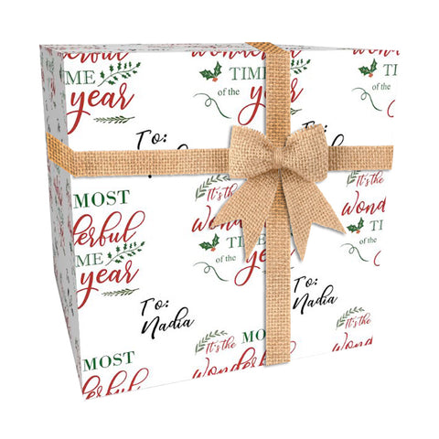 Wonderland Slogan Personalised Christmas Wrapping Paper