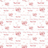 Ruby 40 Year Wedding Anniversary Personalised Wrapping Paper