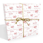 Ruby 40 Year Wedding Anniversary Personalised Wrapping Paper