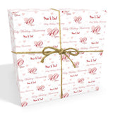 Ruby 40 Year Wedding Anniversary Personalised Wrapping Paper