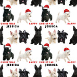 West Highland Terrier/Scottie Dog Personalised Christmas Wrapping Paper