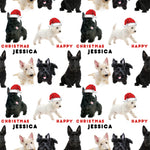 West Highland Terrier/Scottie Dog Personalised Christmas Wrapping Paper