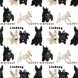 West Highland Terrier Scottie Dog Personalised Birthday Wrapping Paper