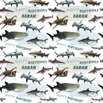 Shark Personalised Birthday Wrapping Paper