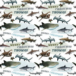 Shark Personalised Christmas Wrapping Paper