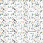 Christmas Snowy Animals Personalised Wrapping Paper - Large Sheet