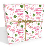 Flamingo Personalised Birthday Wrapping Paper