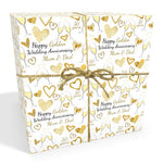 50 Years Golden Wedding Anniversary Personalised Wrapping Paper