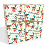 Ducks In Wellies Personalised Christmas Wrapping Paper