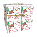 Baby's 1st Christmas Forest Animals Personalised Wrapping Paper