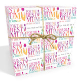 Personalised Mother's Day Best Mum Wrapping Paper