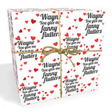 Fanny Flutters Valentines Personalised Wrapping Paper