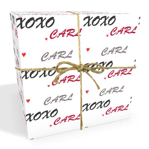 Xoxo Valentines Anniversary Personalised Wrapping Paper