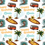 Surfing Personalised Birthday Wrapping Paper