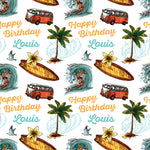 Surfing Personalised Birthday Wrapping Paper