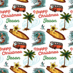 Surfer Personalised Christmas Wrapping Paper