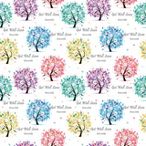 Get Well Soon Trees Personalised Wrapping Paper