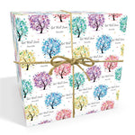 Get Well Soon Trees Personalised Wrapping Paper