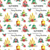 Watercolour Candle Personalised Christmas Wrapping Paper