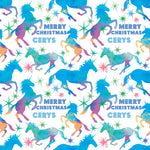 Unicorn Watercolour Personalised Christmas Wrapping Paper