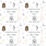 Wedding Day Mr and Mrs/Mr and Mr/Mrs and Mrs Personalised Wrapping Paper