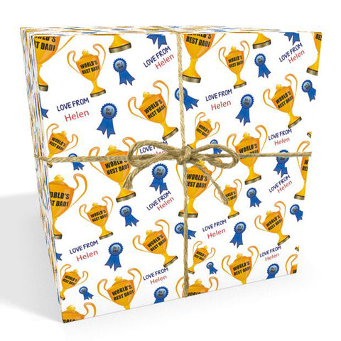 Best Dad Father's Day Personalised Wrapping Paper