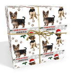 Yorkshire Terrier Dog Personalised Christmas Wrapping Paper