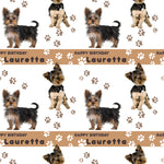 Yorkshire Terrier Dog Personalised Birthday Wrapping Paper