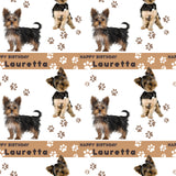 Yorkshire Terrier Dog Personalised Birthday Wrapping Paper
